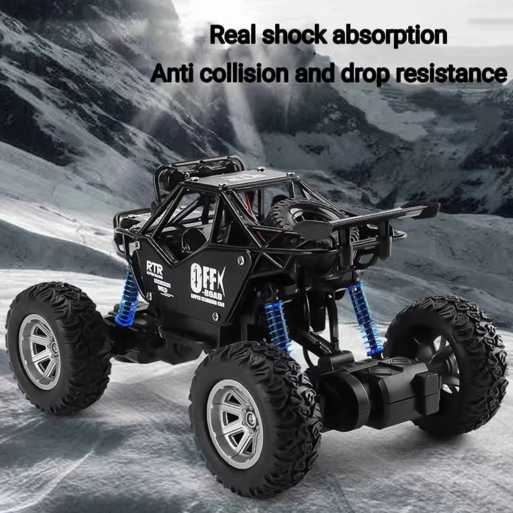 Alloy climbing remote control car drift off-road vehicle two-wheel drive climbing remote control car charging toy car
