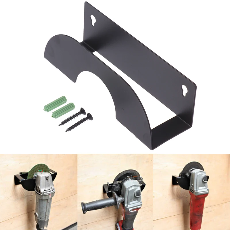 

Wall-Mounted Storage Bracket for Angle Grinders: Perfect for Workshop and Home Garage Arrangement