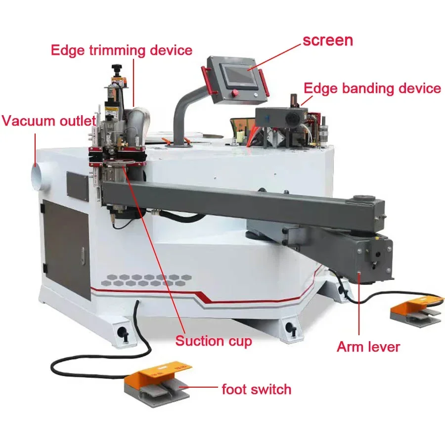 China Auto Curve Kantenanleimmaschine Holzbearbeitung Melamin Kantenanleimmaschine Automatische Kurvenkantenanleimmaschine