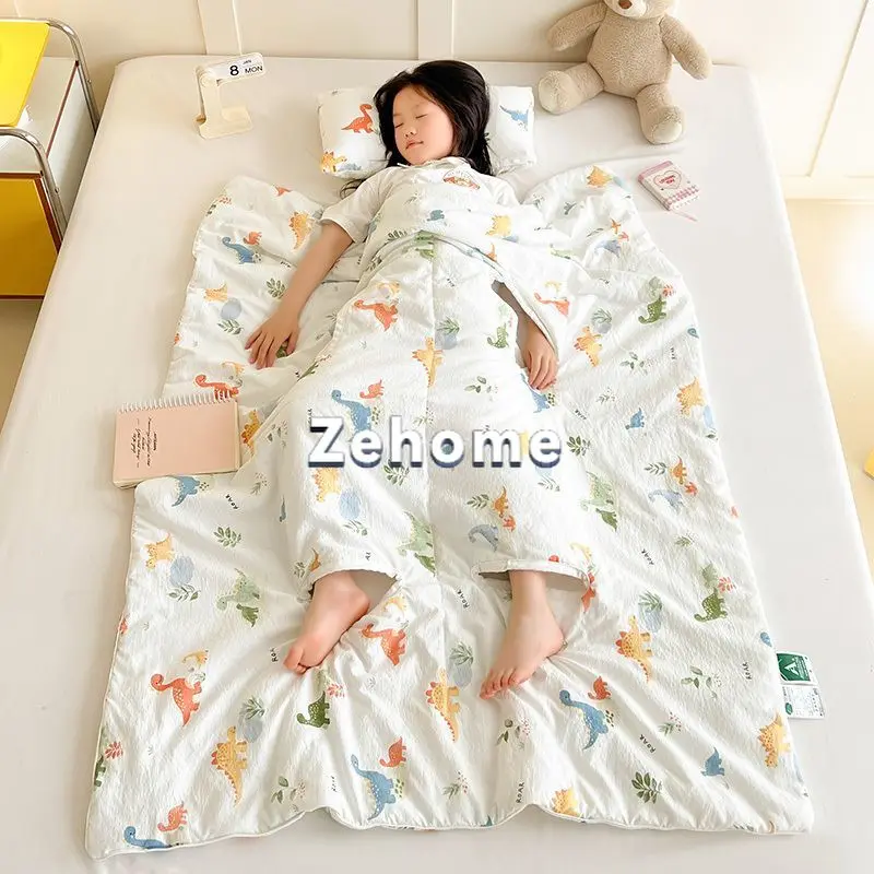 Summer Cartoon Anti-Kick Baby Belly Guard Air Conditioner Quilt
