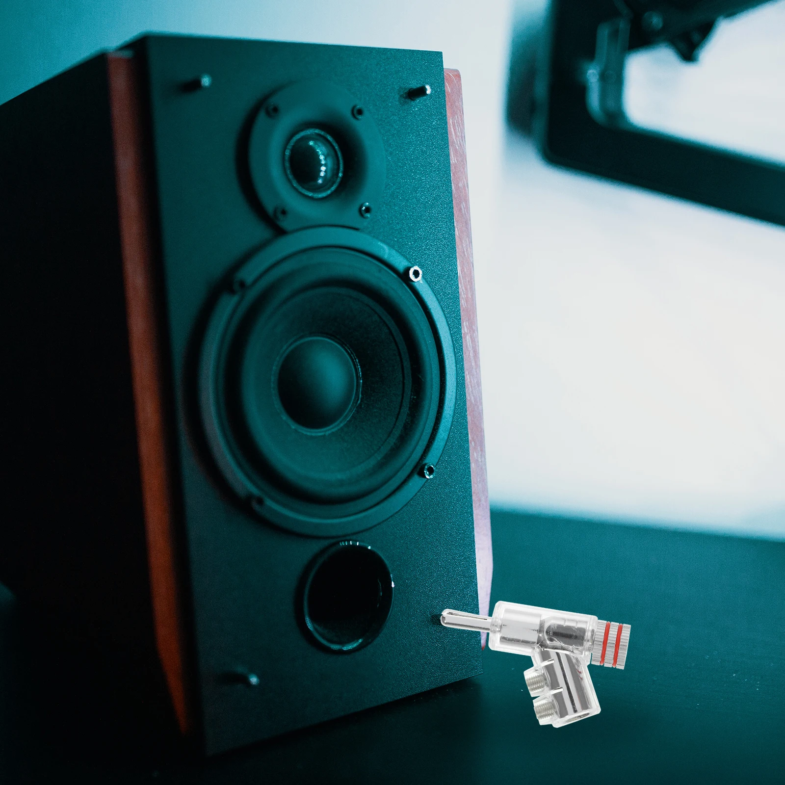 

2pcs Gold-Plated Banana Plug For Speaker Wire Right Angle Adapter 45 Degree Solderless Locking Audio Video Receiver Amplifier