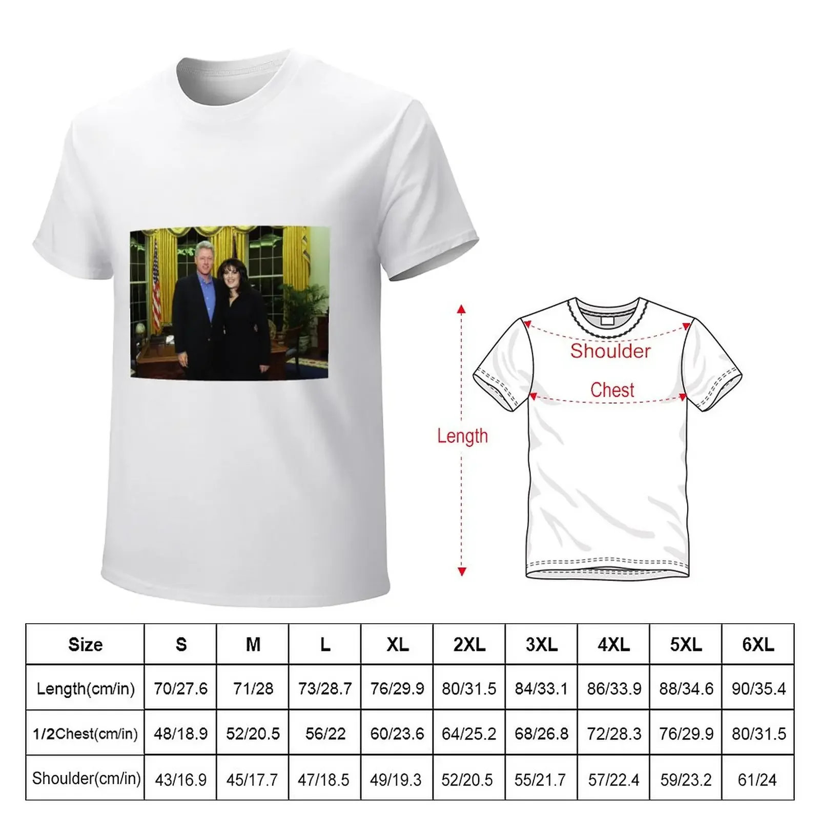 Bill Clinton and Monica Lewinsky T-Shirt summer clothes plus sizes Short sleeve tee cute clothes black t shirts for men