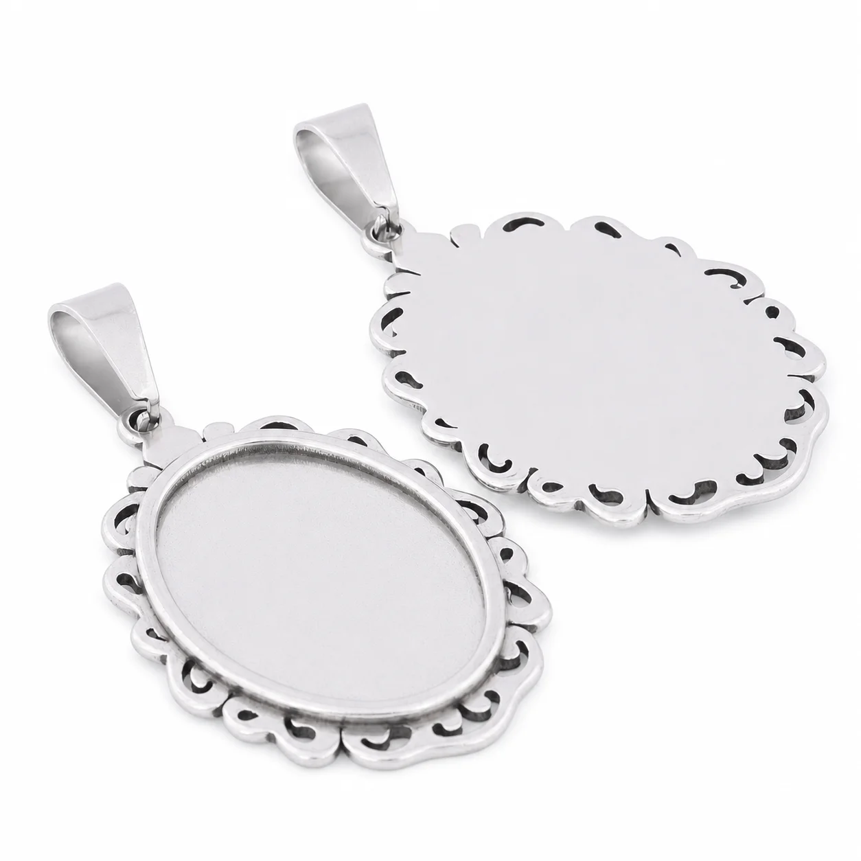 5pcs Stainless Steel Filigree - Jewelry Making Tray recension och pris