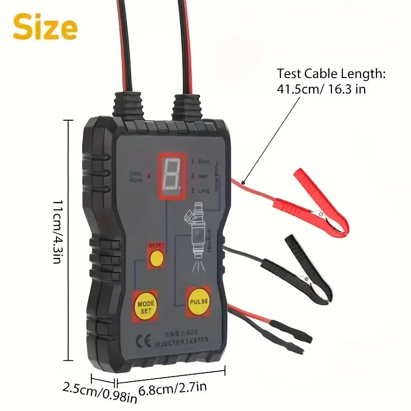 2026New ModelCNBJ-620 12V Automotive Fuel Injector Test Cleaning Equipment – Durable PVC Construction, Features 4 Pulse Settings