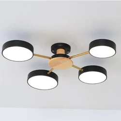 New Black LED Ceiling Lamp Restaurant Living Room Bedroom Kitchen Creative Led Pendant Chandelier Home Art Decoration Lighting