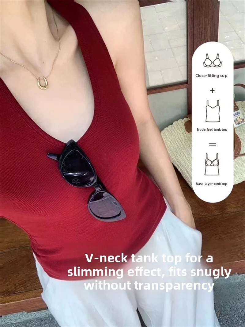 Women's Yoga Tank Top Strap Vest 95% Cotton Hanging Neck Strap Sleeveless Summer Inner Wear Outerwear Casual Simple Style