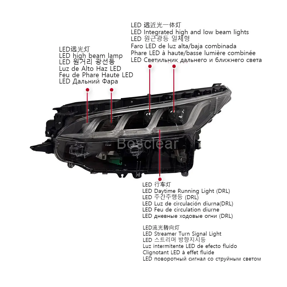 2PCS Full LED Projector Lens Headlights DRL Day Running Light Head Lamp For Toyota Fortuner 2021-2025 Car Automotive Accessories