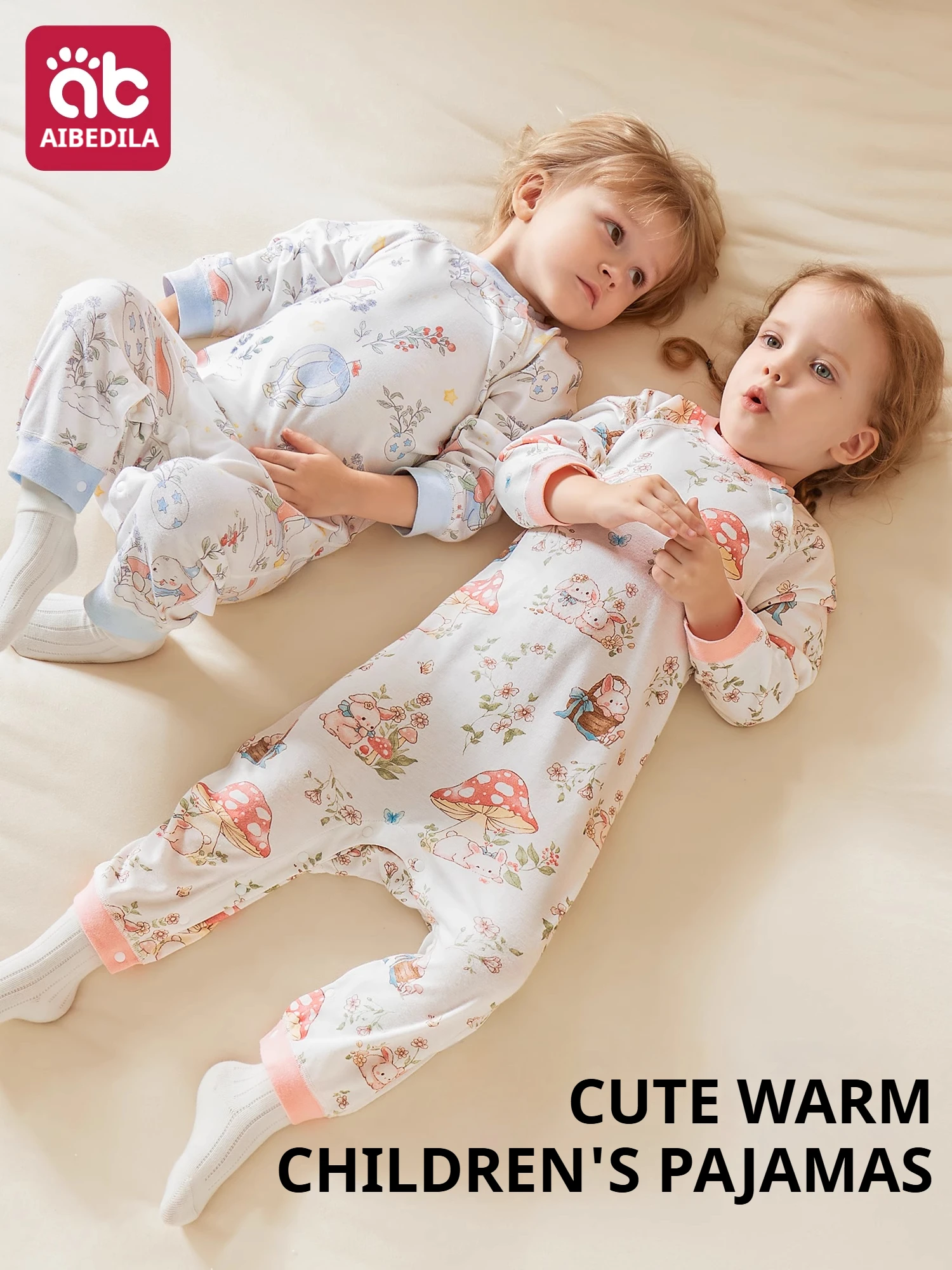 AIBEDILA Pyjamas für Neugeborene, atmungsaktiv, weich, für Kinder, Overall, Mädchen/Jungen, warme Kleinkind-Kleidung im Innenbereich, 1–5 Jahre