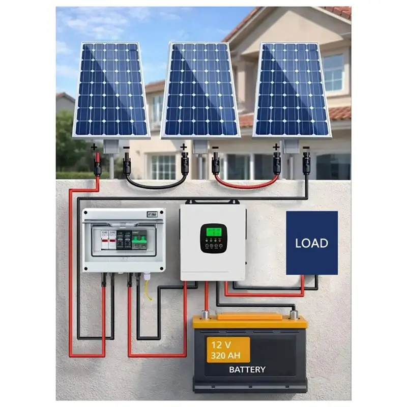 AS94-MCB 32A Fuse With Lightning Protection IP65 Waterproof DC 600V Solar Photovoltaic PV Combiner Box 1 In 1 Out SPD