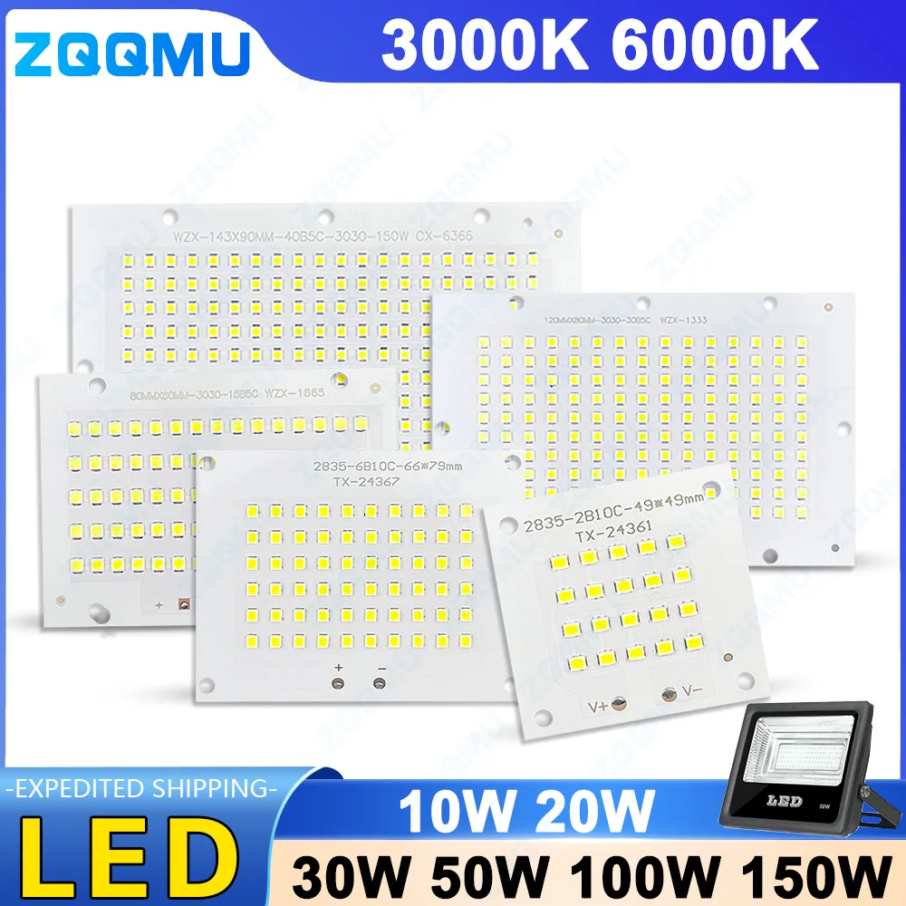 

LED Beads Matrix Spotlight 10W 20W 30W 50W 100W 150W Led Chip Solar Outdoor Light Accessories High Power Led Board Floodlights