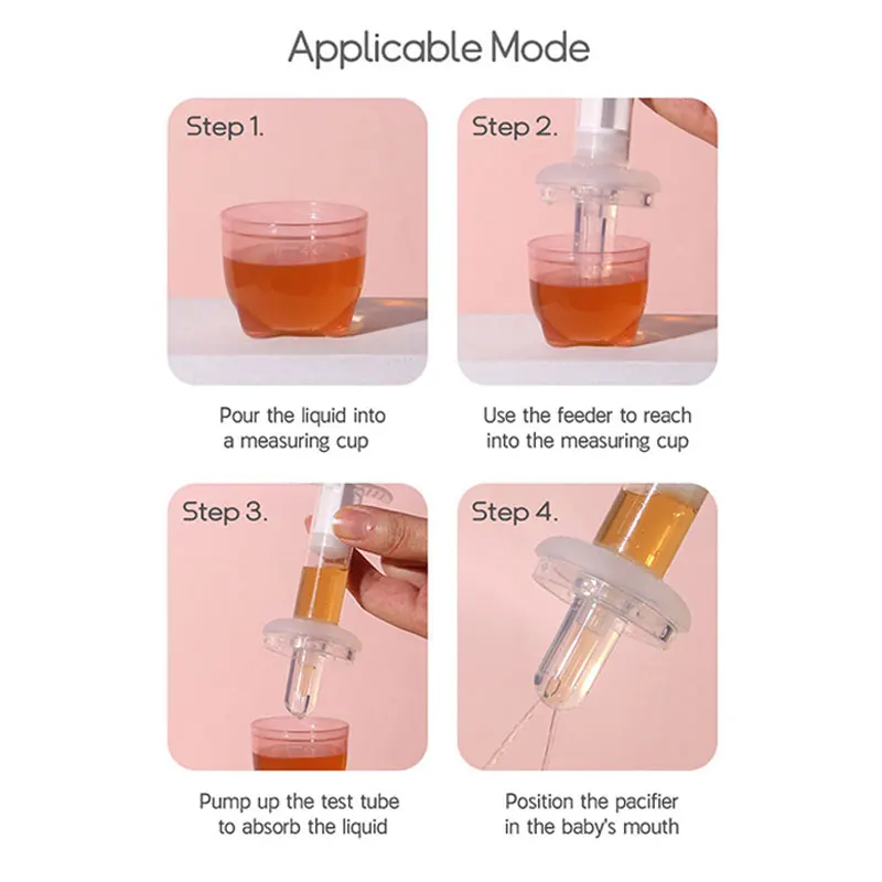 Recém-nascido Medicina Alimentador Agulha, bebê Seringa Alimentador, Conta-gotas Squeeze, Fruit Juice Dispenser, Chupeta Acessório, Novo