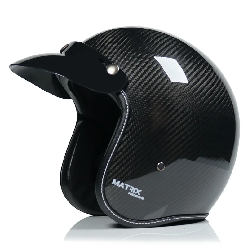 New mid deck carbon fiber motorcycle helmet, semi face motorcycle helmet, retro helmet, motorcycle helmet, cask locomotive