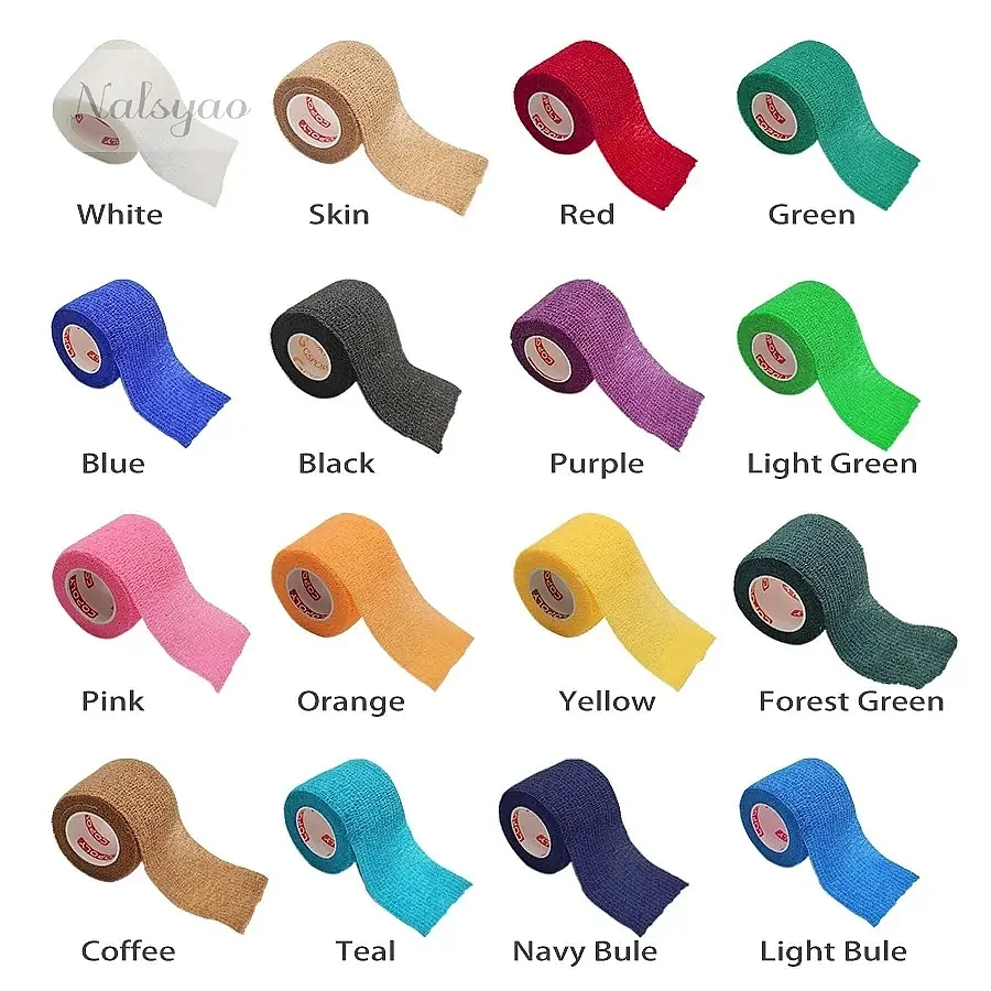 1roll 2.5/5/7.5/10cm*4.8m Non Woven Elastic Self Adhesive Cohesive Bandage for Sports Fixing Finger Wrist Leg First Aid