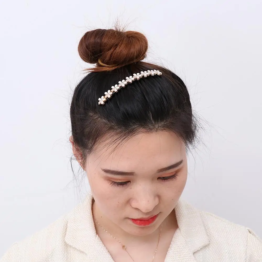 20 Teeth Girls Headwear Hairband Rhinestone Buttons Bangs Hairpins Hair Clip Inserted Hair Comb