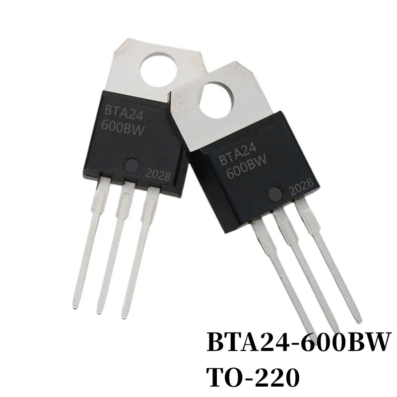 5~500Pcs BTA24-600B BTA24-600BW BTA24-600C BTA24-600CW BTA24-600SW BTA24-600TW Thyristor TO-220 24A/600V DIP Triac Large Chip