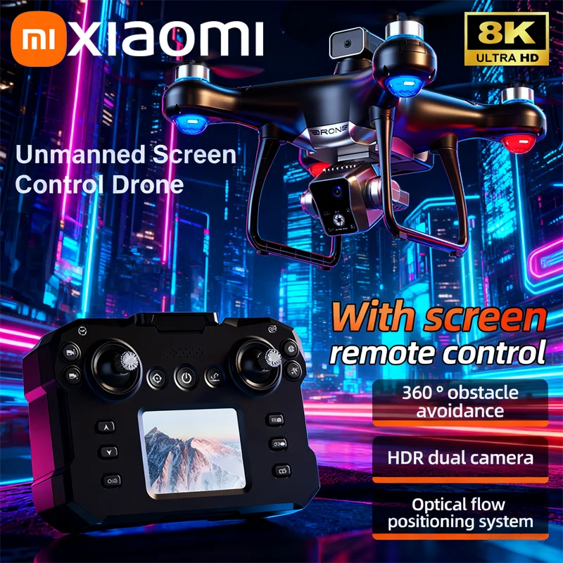 

Xiaomi KY102 MAX Drone Professional 8K Aerial HD Dual-Camera Screen Controlled Brushless Obstacle Avoidance RC Quadcopter Drone