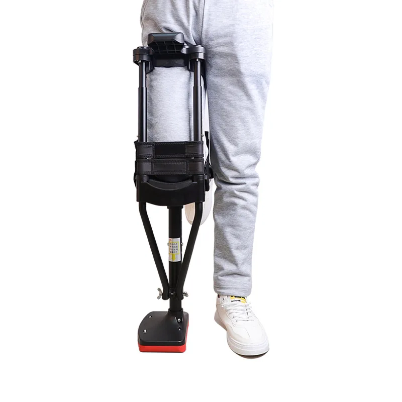 Adjustable Height Ankle Support Walker Boot Non-Slip Single Leg Crutch for Sprained Ankle Fracture Recovery