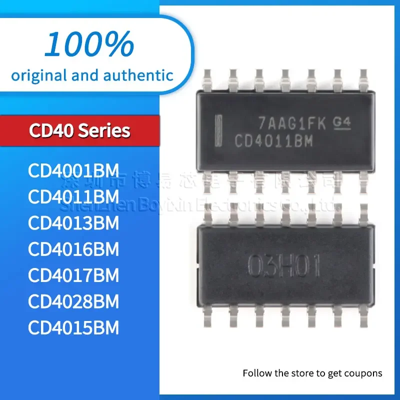 

5pcs/batch CD4001BM CD4011BM CD4013BM CD4016BM CD4017BM CD4028BM CD4015BM Black casing