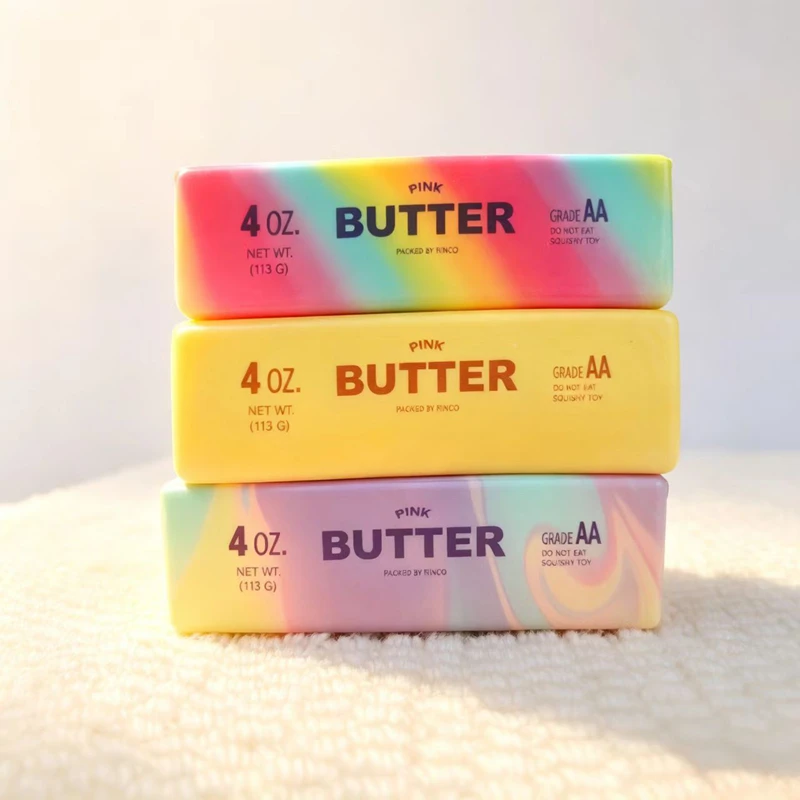 3 Styles Butter Stick Butter Bar Brick Slow Rising Fidget Toy Anti‑Stress Release Sensory Focus Fidget Toy Ultra‑Soft Hand Relax