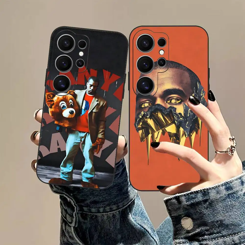 American K-Kanye Pop Rapper W-West Phone Case For Samsung S 24 Fe 25 Ultra Plus 20 Lite 21 30 22 23 24 22 Ultra 5G Fundas