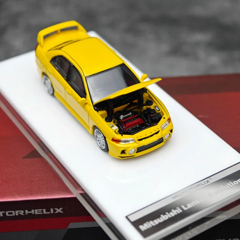 Mh diecast 1/64 escala mitsubishi lancer evo 4 liga modelo de carro mitsubishi jogar veículos brinquedos para meninos presente