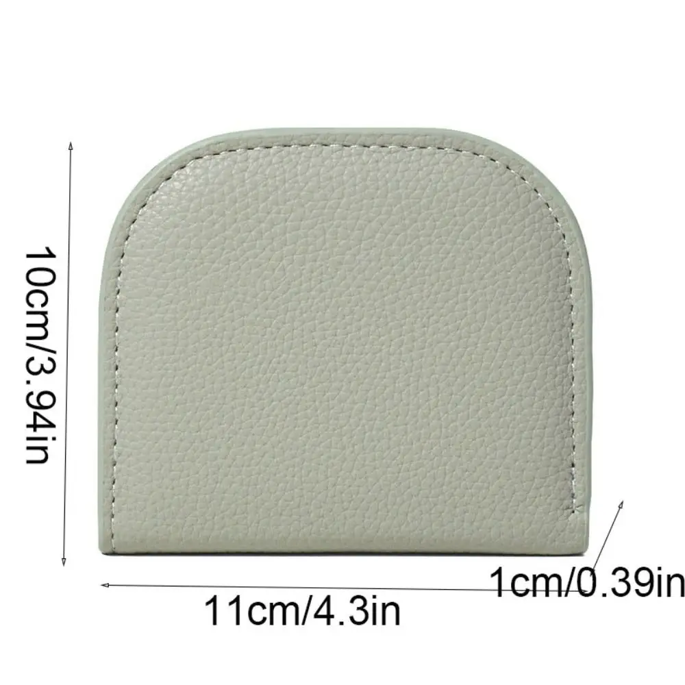 Tragbare Zipper Kurze Brieftasche Mini Koreanischen Stil Geldbörse Multi-karte Einfarbig PU Leder Karte Halter Student