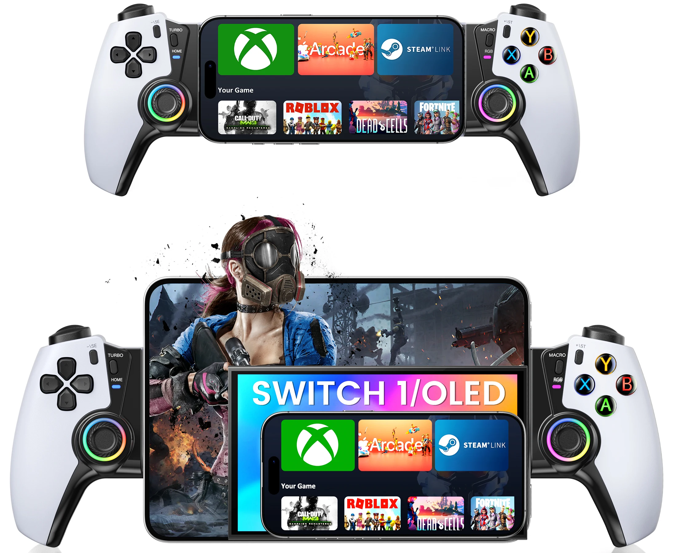 

Игровой контроллер DinoFire Mobile Phone Hall Effect для облачных игр/Xbox Game/Android/iOS/Switch/Switch OLED/Switch 2
