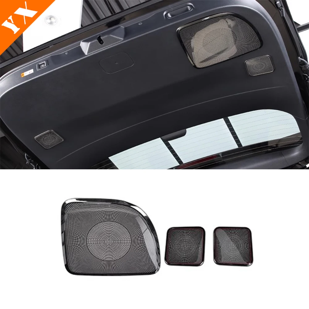 

For Toyota ALPHARD 2024-2026 Accessories Stainless Black Car Door Speaker Cover Trim Car Speaker Sound Horn Anti Hit Frame