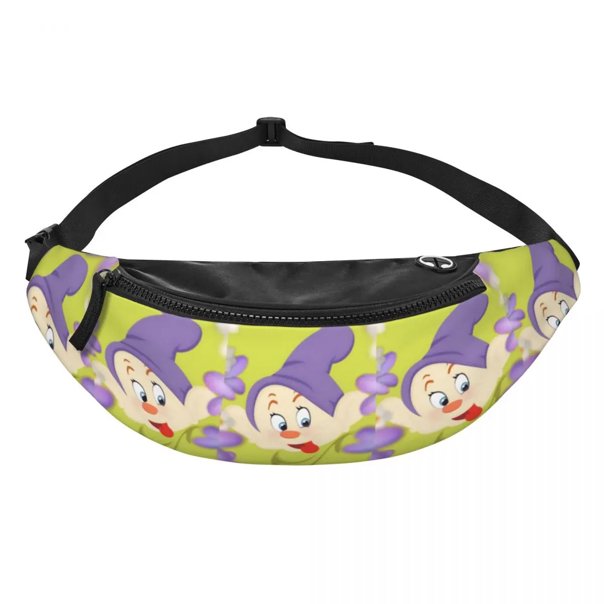 

Custom Snow White And Anime The Seven Dwarfs Fanny Pack for Cycling Camping Men Women Crossbody Waist Bag Phone Money Pouch