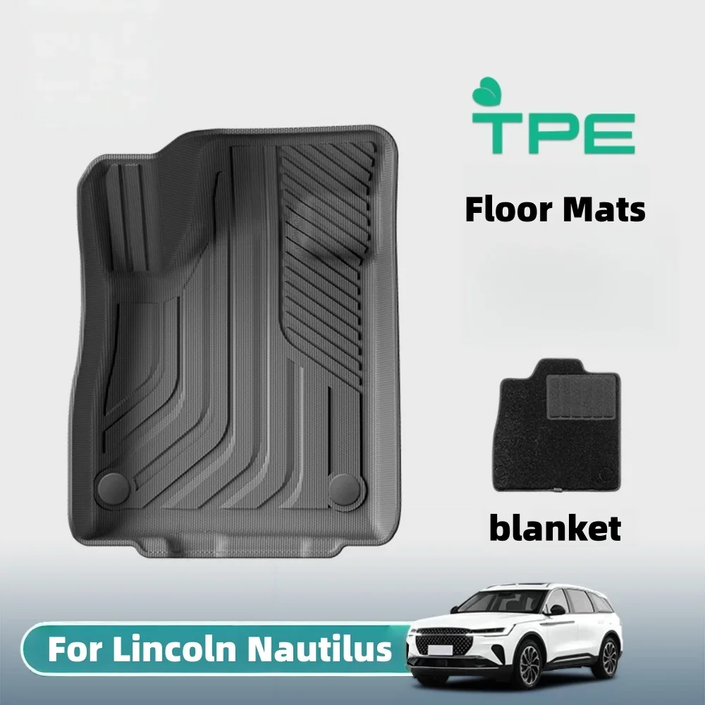 

Для Lincoln Nautilus 2024-2025: Всепогодные 3D-коврики TPE (передние, задние, в багажник), водонепроницаемые, противоскользящие, для леворульных авто (LHD)