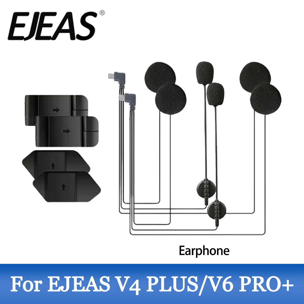

Оригинальная гарнитура для мотоциклетного шлема EJEAS V4PLUS/V6 PRO + Type-C с разъемом для мотоциклетного шлема и динамиком, гарнитура, Bluetooth-зажим для внутренней связи