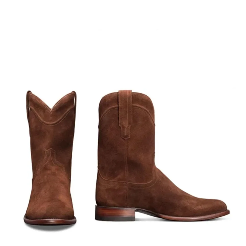 

Кожаные ковбойские сапоги в стиле вестерн, мужские осенние новые модные рыцарские сапоги, мужские ботинки большого размера в стиле ретро, ботинки челси