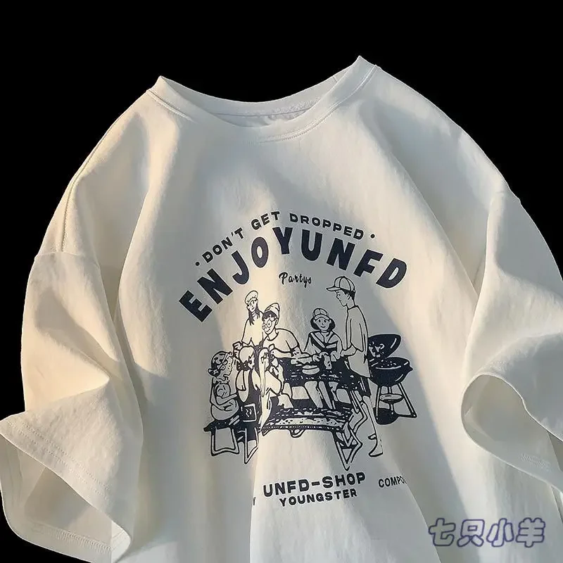anime 100℅ cotton men clothing funny plus size top harajuku fashion streetwear oversized tees women printed graphic t shirts