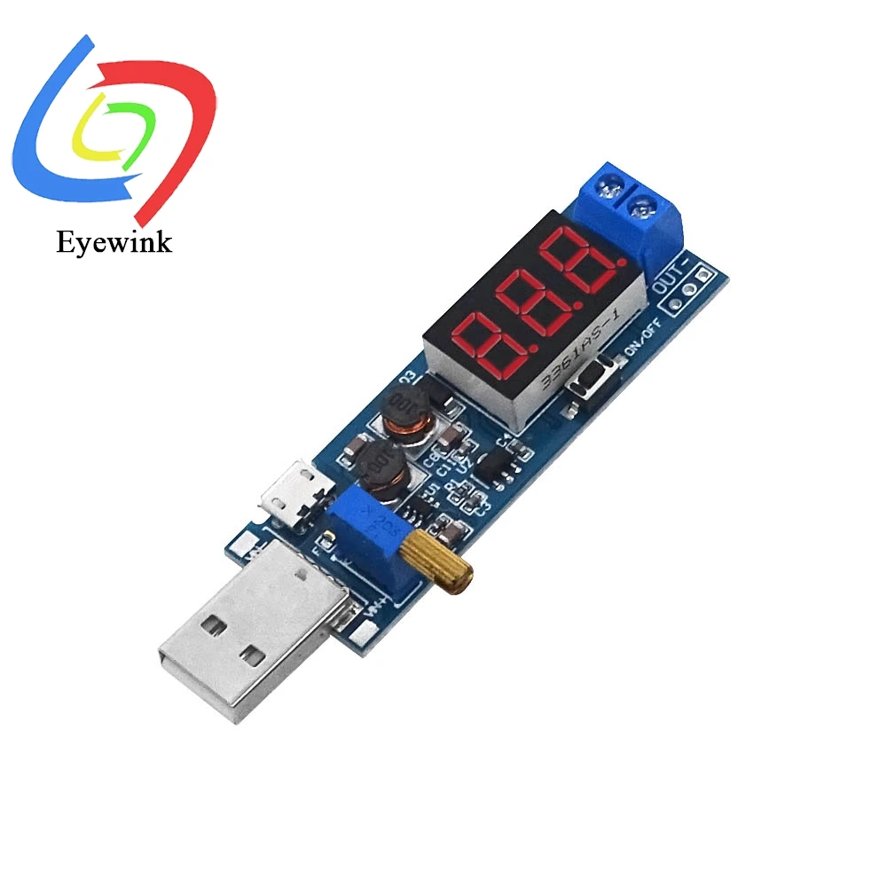 DC-DC 5V to 3.3V/9V/12V/24V USB Step UP/Down Power Supply Module Adjustable Boost Buck Converter Out DC 1.2V-24V