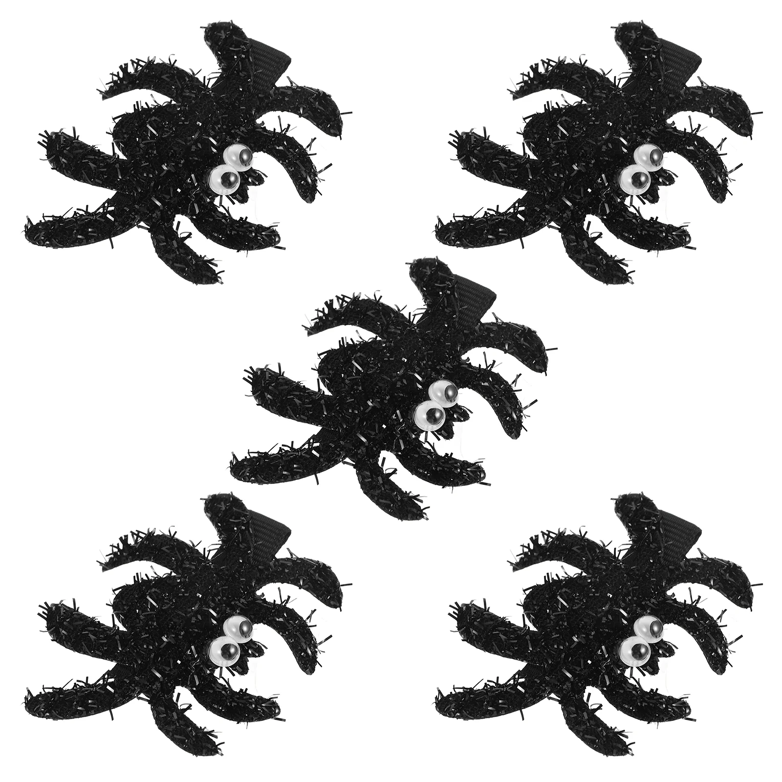 5 Pcs Goth Clothes Spider Hair Clip Halloween Hairpins Barrettes Make up Quirky Clips Black Baby