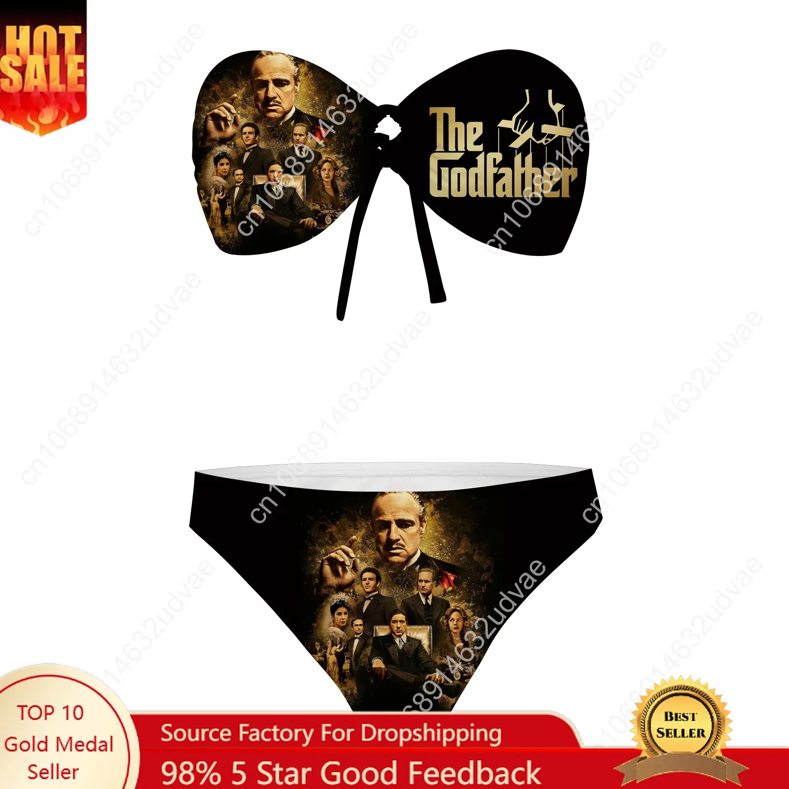 

The Godfather Strapless Swimsuit Womens Bathing Suits Personalized Fashion Swimwear Pool Party Sexy Bikini Customize Beachwear