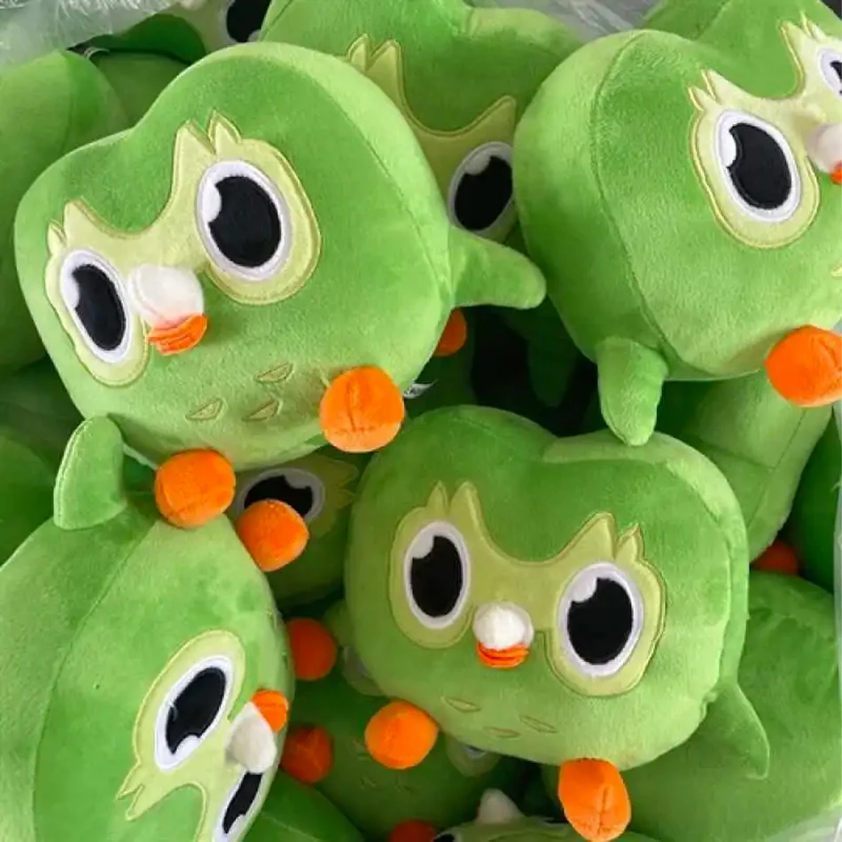 

Kawaii Duolingo Green Owl Plush Toy Plushie of Duo The Owl Cartoon Anime Owl Doll Soft Stuffed Animal Children Birthday Gift