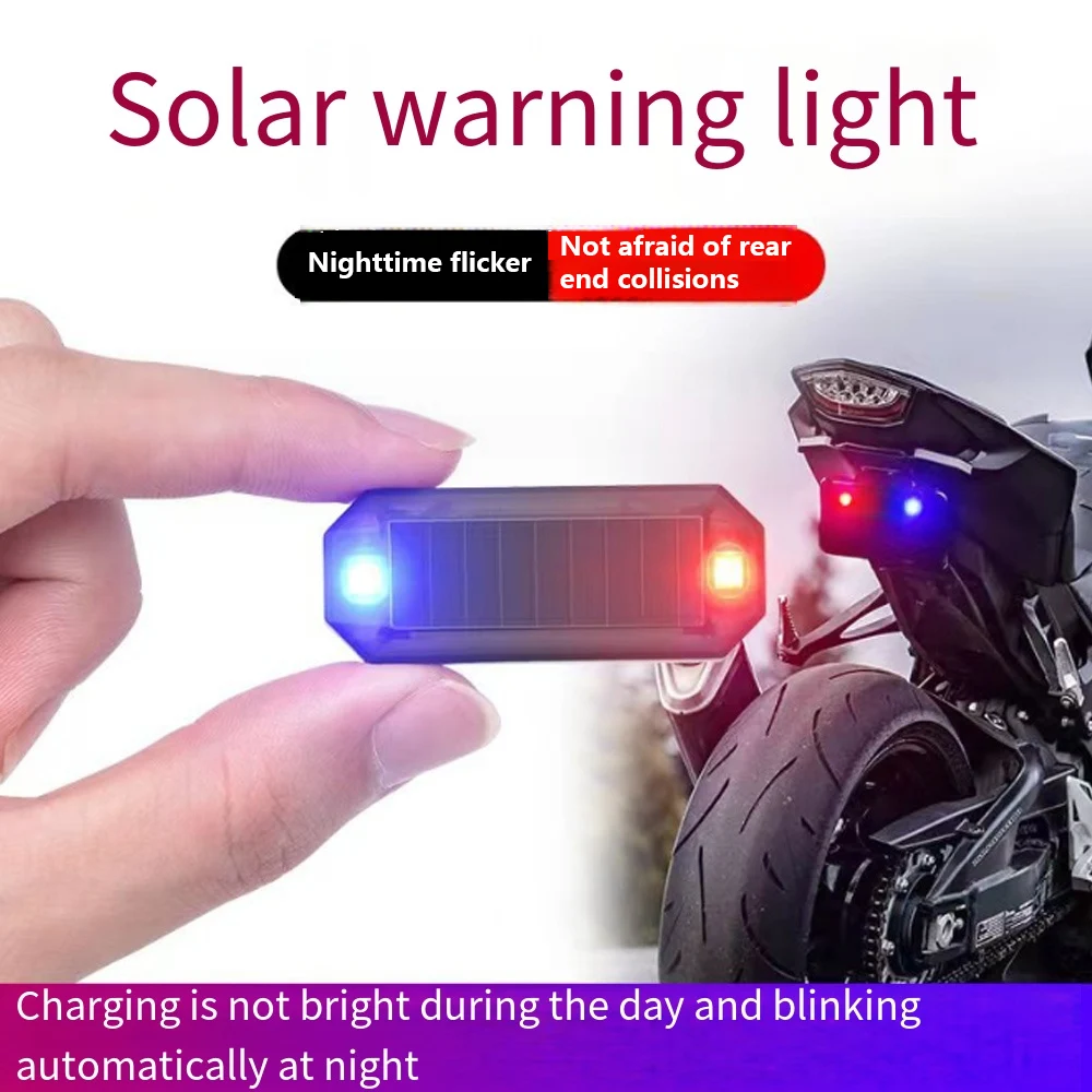 Car Anti-theft Light Solar Signal LED Light Universal Flash Warning Prevent Rear-end Collision At Night for Bicycles Motorcycles