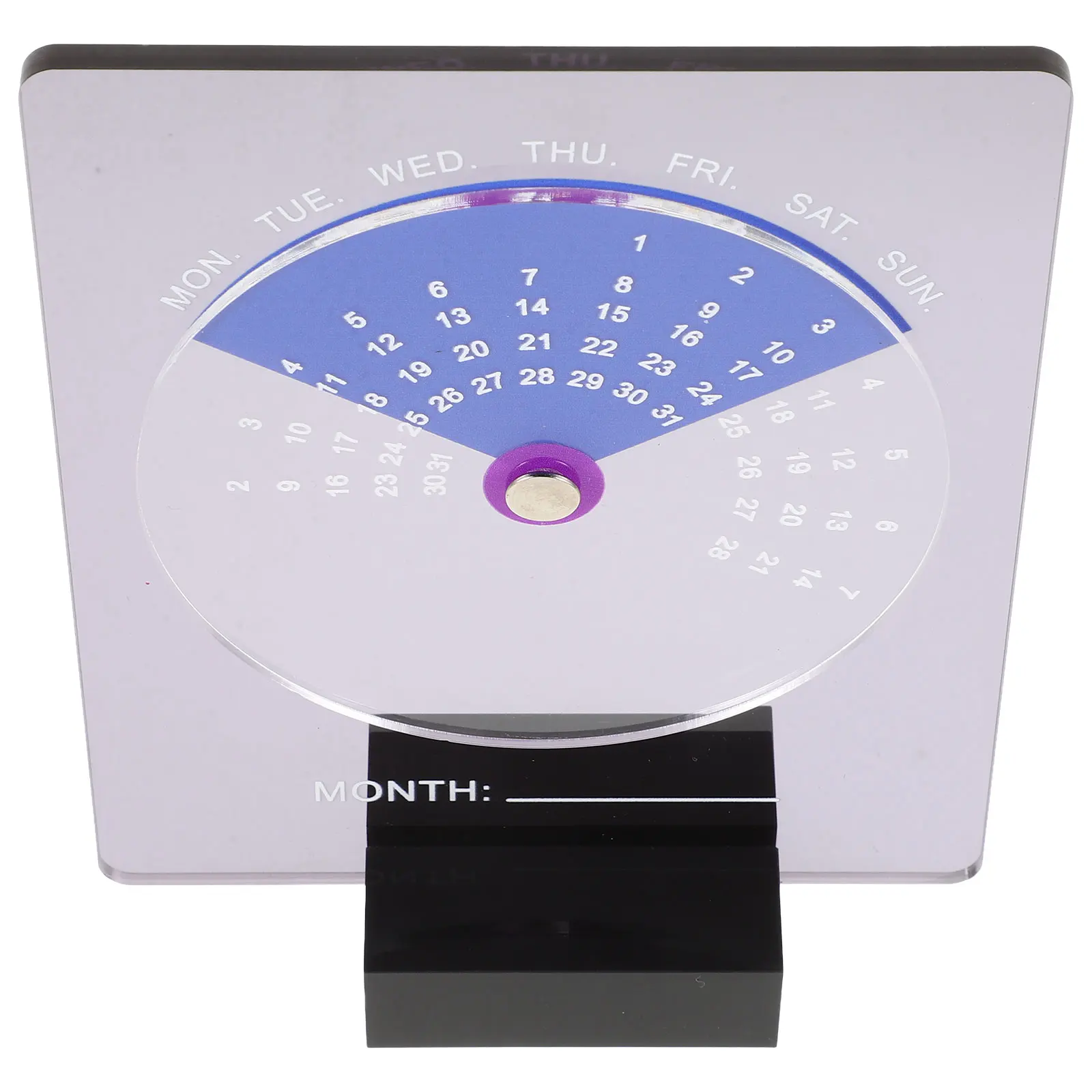 

1Pcs Acrylic Rotating Perpetual Desktop Calendar 2025 Stylish Decor for Office Home Environment