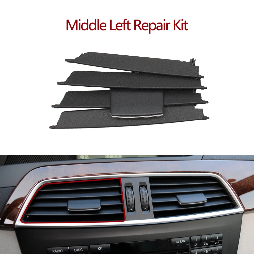 Front Central Dashboard Air Conditioning Middle Ac Vent Grille Repair Kit For Mercedes Benz C Class W204 2011-2014 204830615