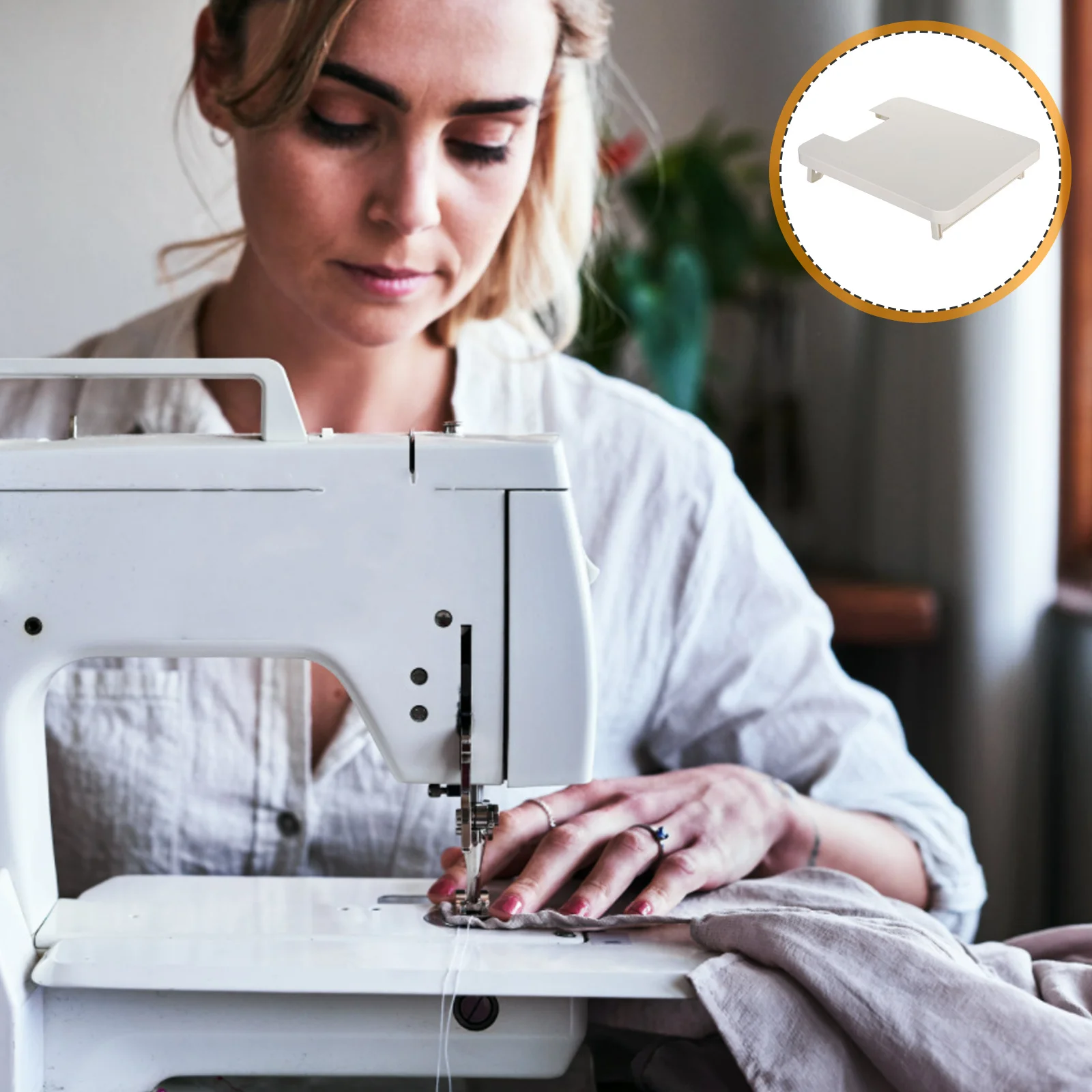 

Sewing Machine Extension Table Plastic Board Compatible 208 318 Models Dual Scale Large Workspace Sewing Accessories