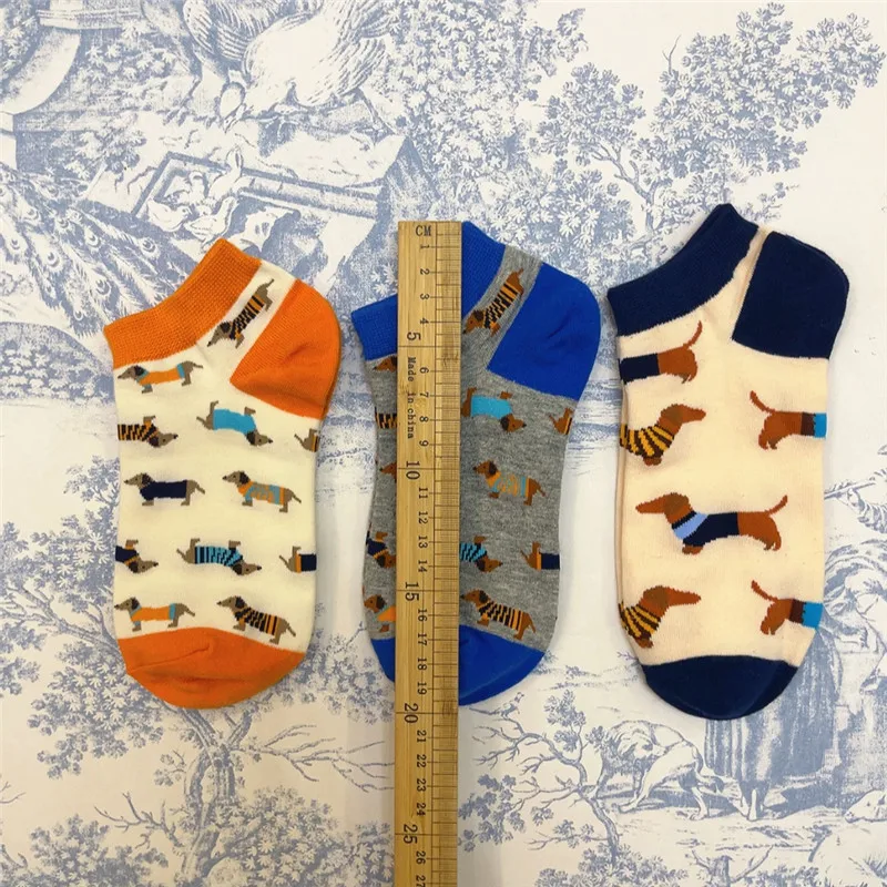 Adult Size Dachshund Hush Pup Puppy Crew Cotton Socks Dog Paws Claws Pet Street Fashion Animal Sausage Funny Cartoon Lovely Sox