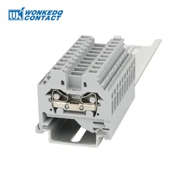 10Pcs 281-101 Spring-Cage Connection Mount 2-Conductor 281 101 Plug 4 mm² Clamp Wire Connector Din Rail Terminal Block