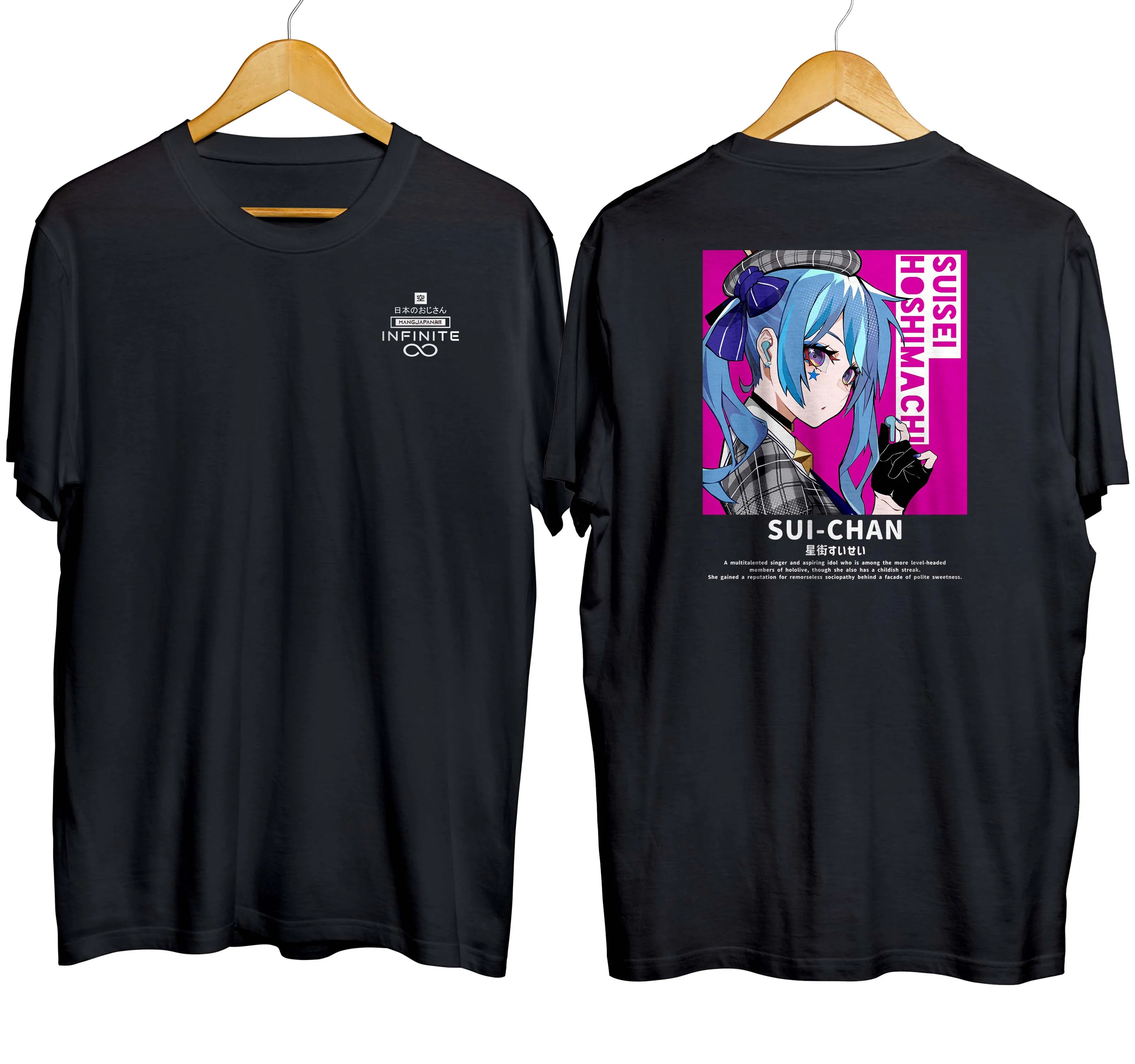 T-shirt distroanime vtuber HOSHIMACHI SUISE CHAN - HOLOLIVE JPN 100% cotton combed 30s