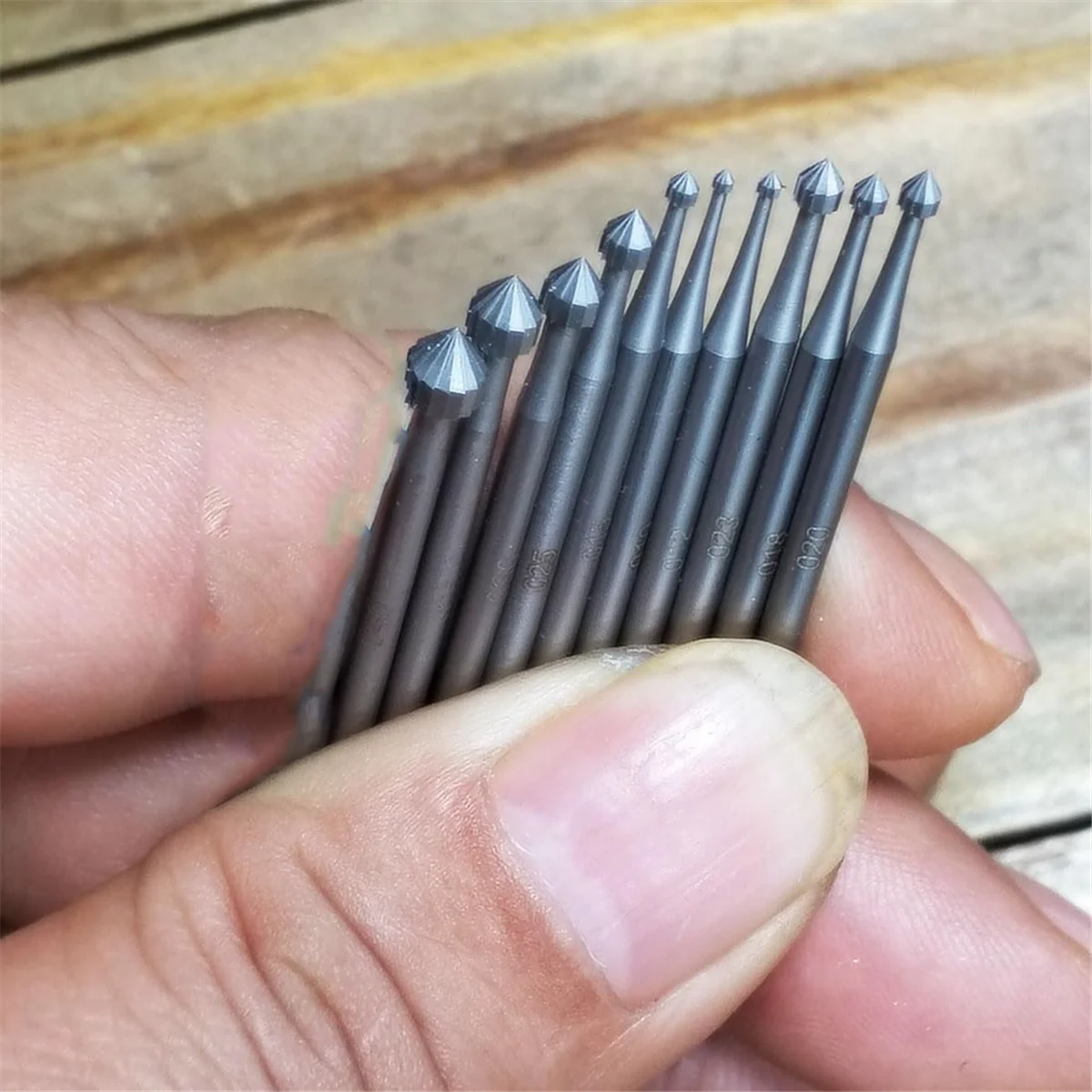 10 Pcs Jewelry Setting Burr - 3/32Inch Shank Stone Setting Burs Cylinder - Cone Shape Lapidary Making Tools ZJY