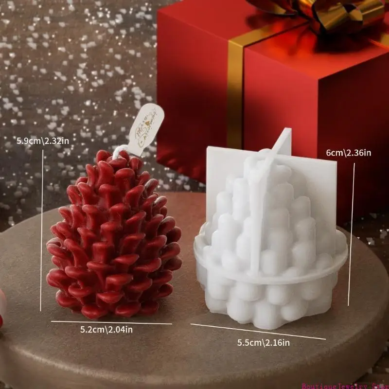 E1PE Silicone Molds Pinecone Flexible Molds Crafting Molds Suitable for Unique Aesthetic Home Decors and Present
