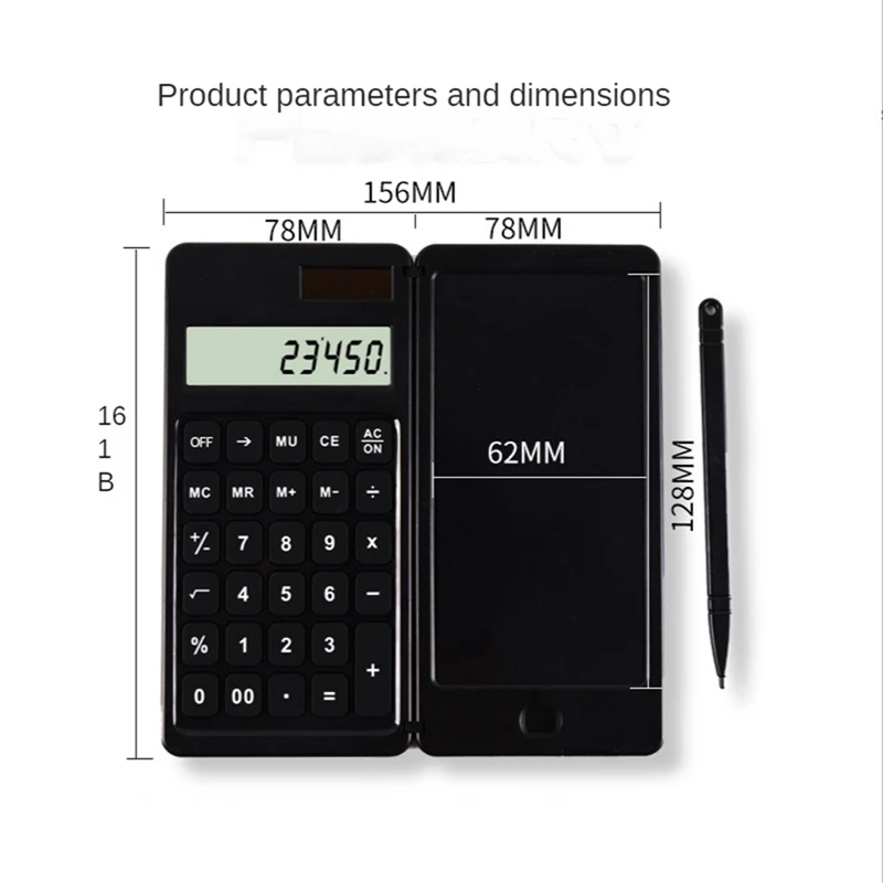 미니 태양열 계산기 디지털 그래픽 태블릿 LCD 쓰기 패드, 스타일러스 휴대용 계산기, 6.5 인치