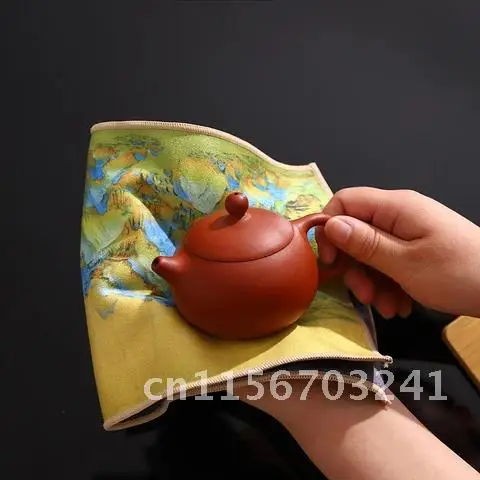 Top-Quality Tea Towel Vintage Tea Art Super Absorbent Tea Cloth Kung Fu Teapot Cleaning Towel Tea Ceremony Accessory