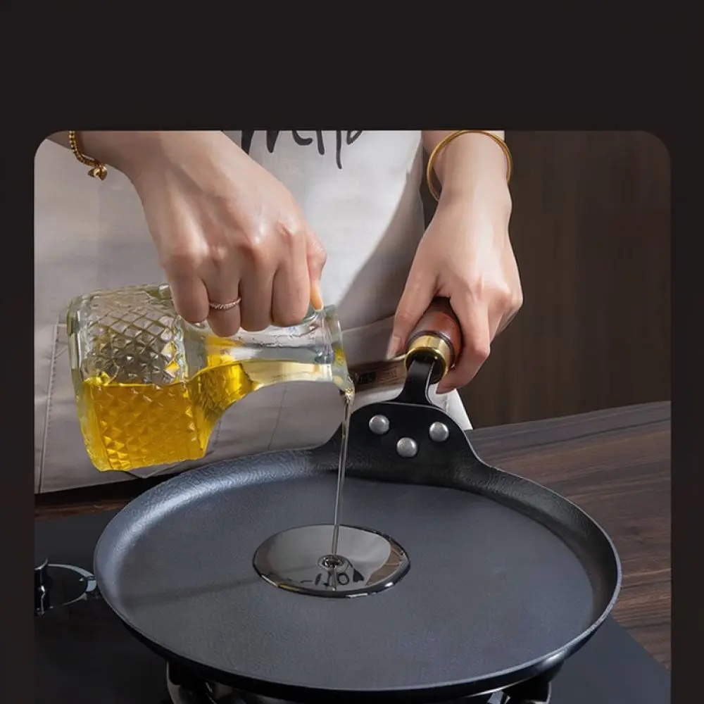 Kitchen Cast Iron Frying Pan Flat Skillet For Gas Induction Compatible Cookware Durable Uncoated Pancake Egg Pan