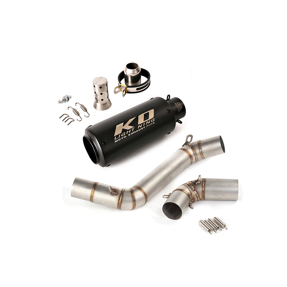 50.8mm Motorcycle Exhaust System Stainless Steel Middle Link Pipe Espace Moto Muffler Modified For Super Duke 200 390 2012-2016